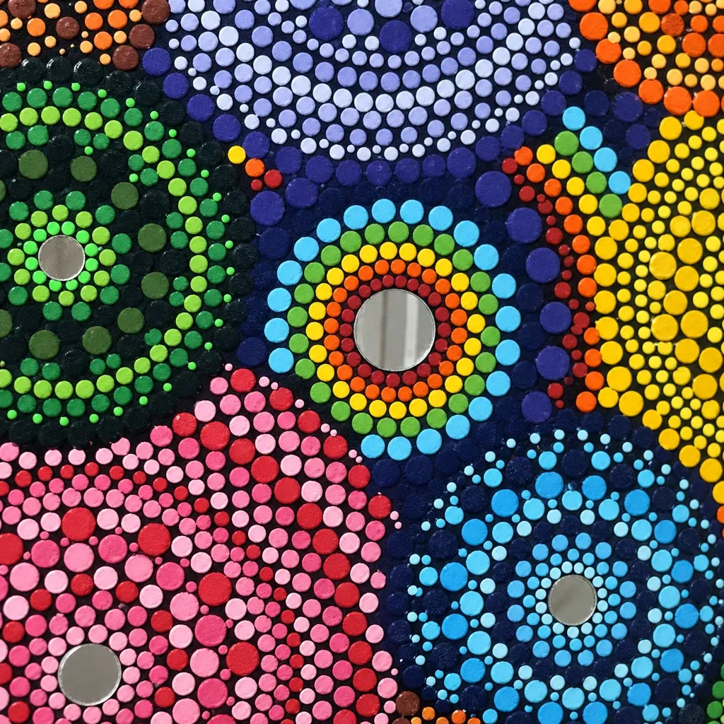 Close-up of the dots on Garden of Small Worlds